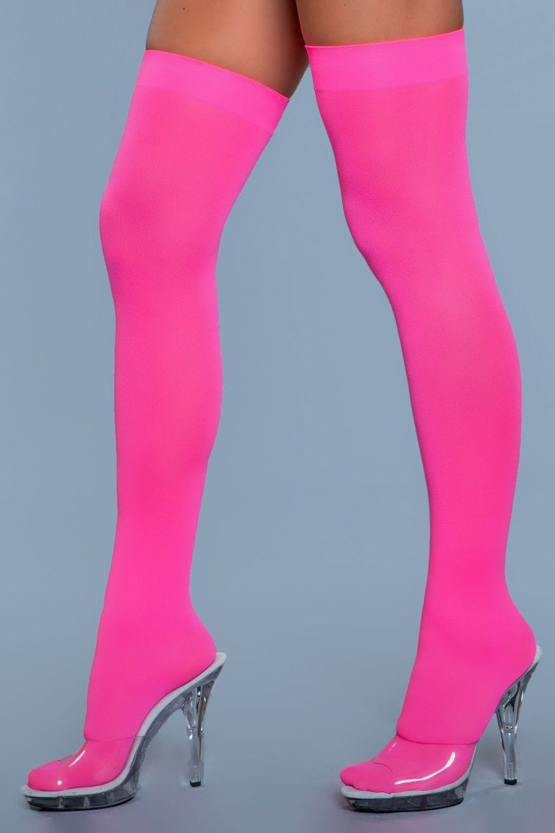 1932 Opaque Nylon Thigh Highs-4