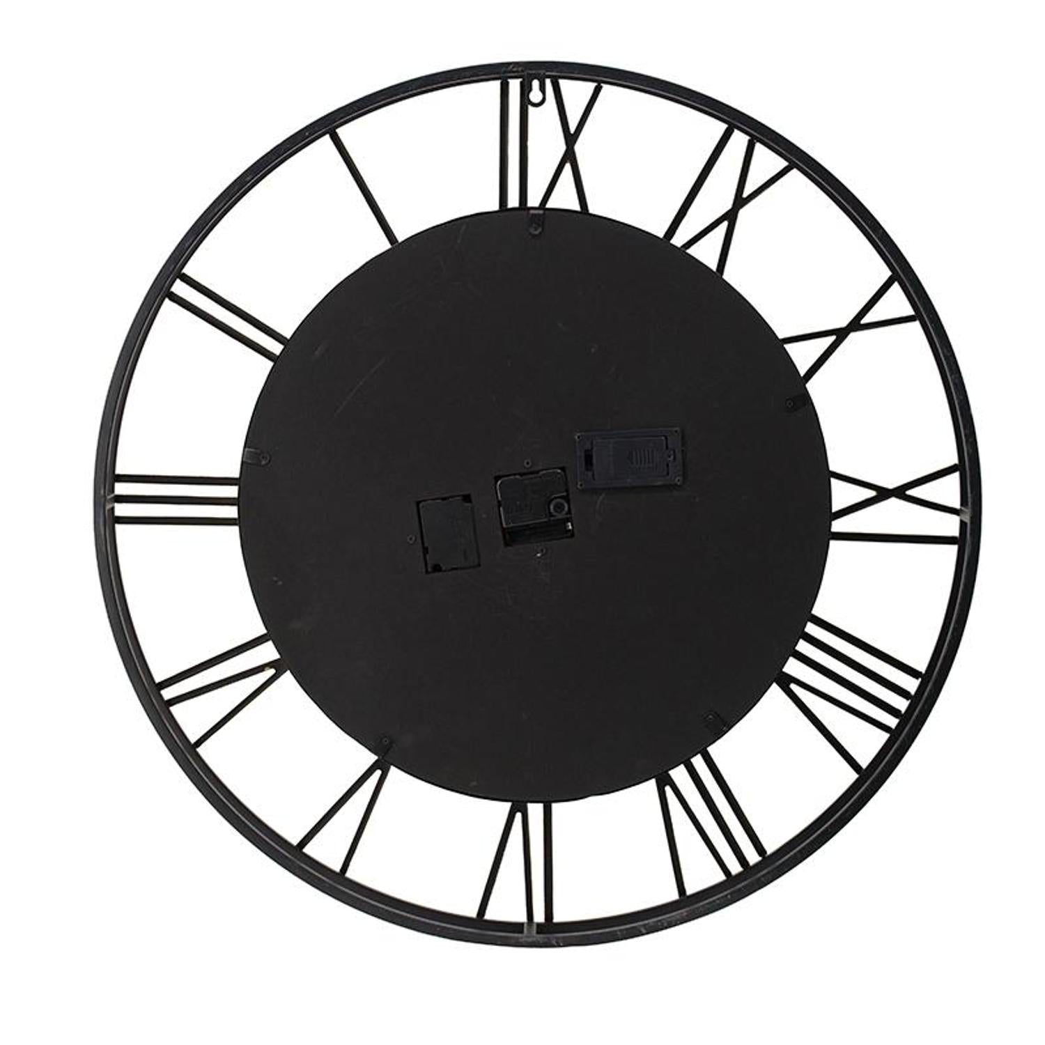 28" Circle Copper Metal and Glass Analog Exposed Gear Wall Clock-3