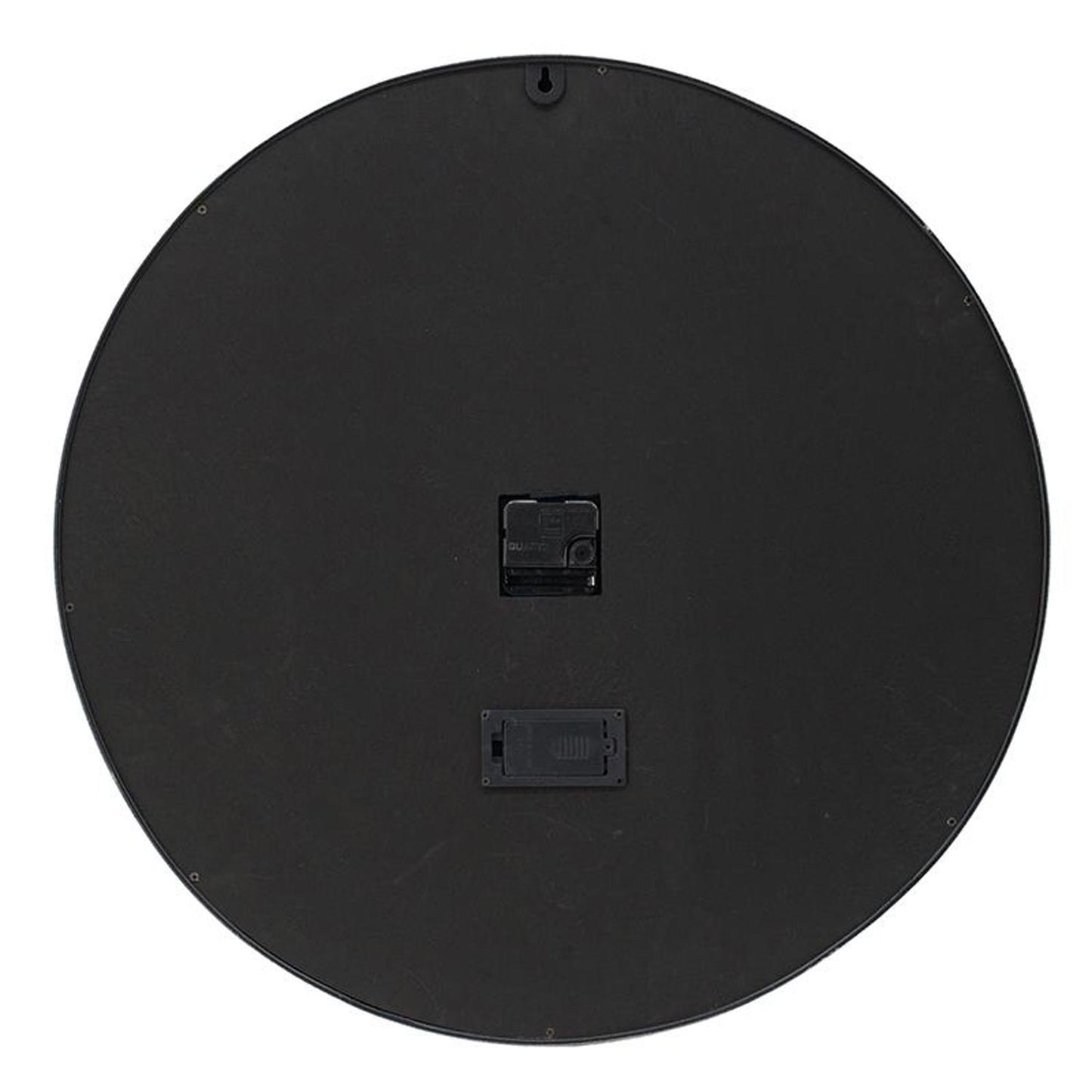 23" Circle Black and Silver Wood and Glass Analog Wall Clock-3