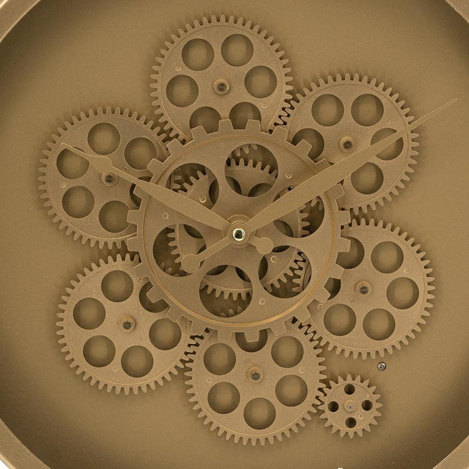 24" Circle Gold Acrylic Analog Wall Clock-6