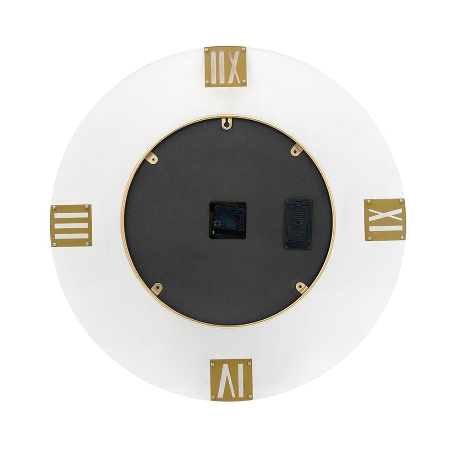 24" Circle Gold Acrylic Analog Wall Clock-3