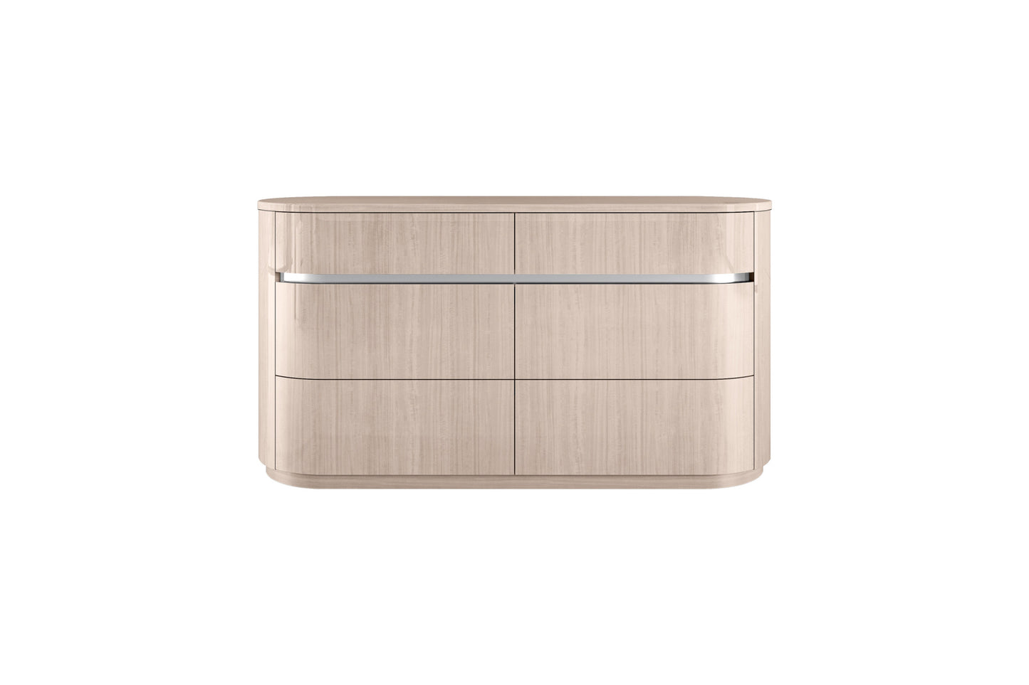 64" Beige Six Drawer Double Dresser-1
