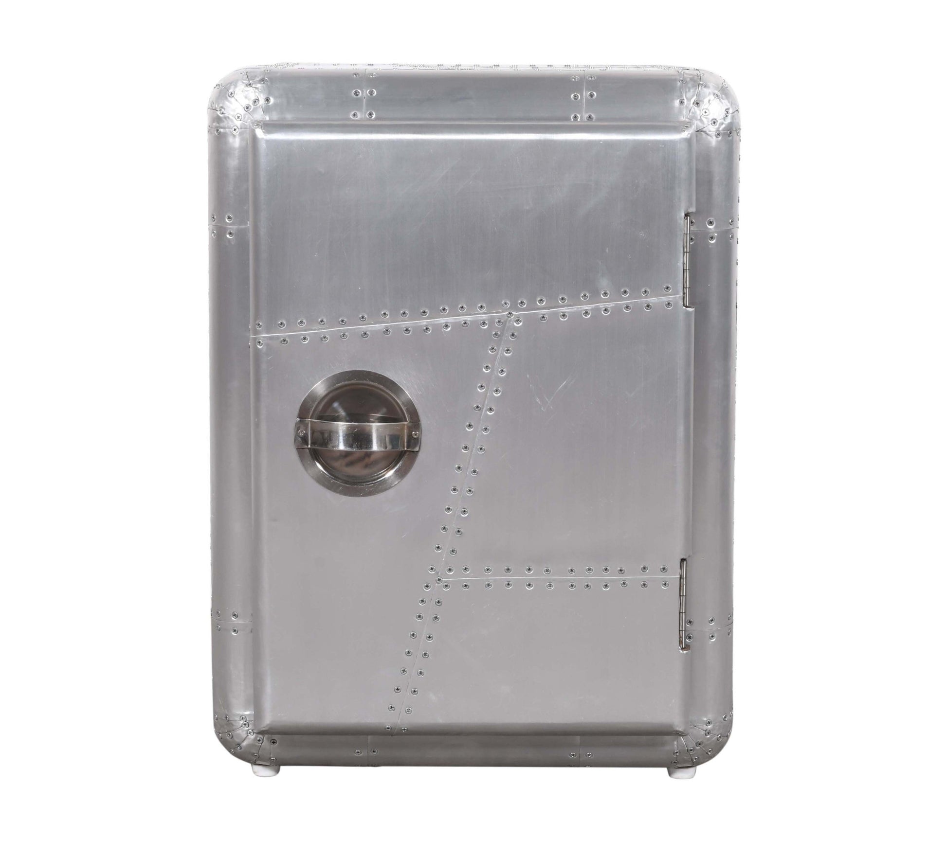 18" Silver Aluminum Standard Accent Cabinet With One Shelf-2