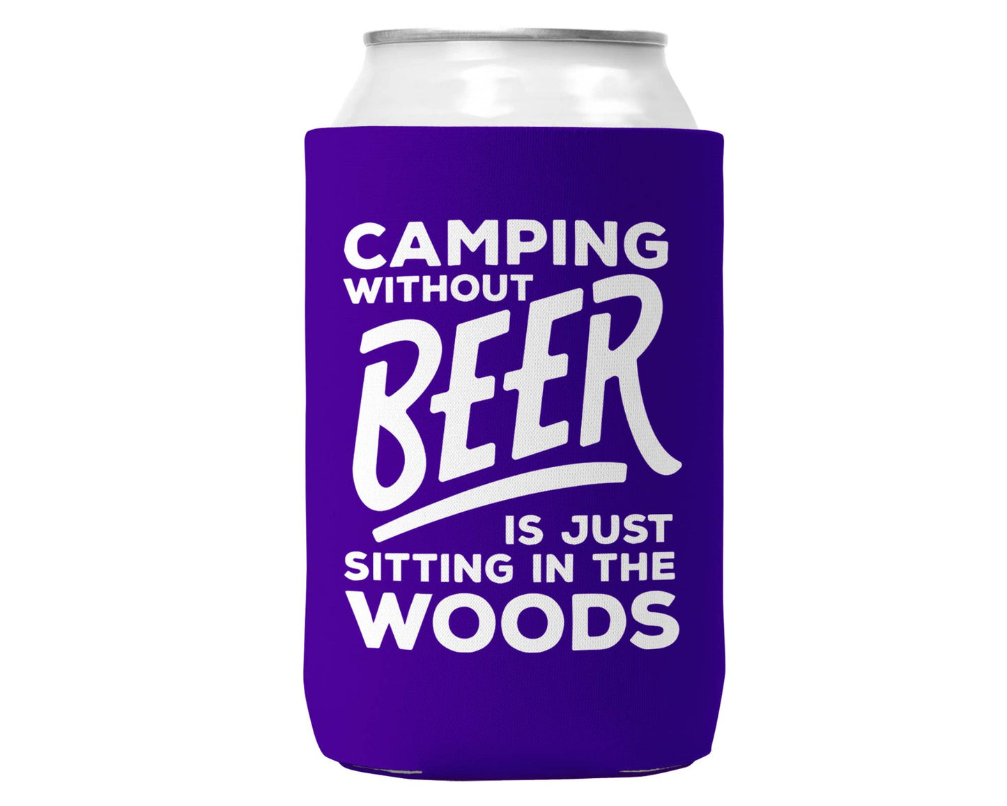 Camping Without Beer Can Koozie Cooler for 12oz Cans-4