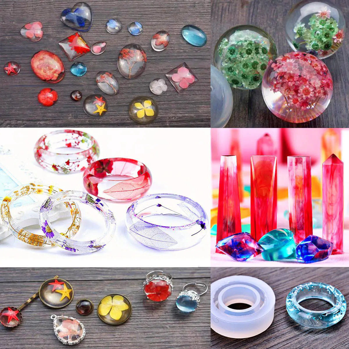 83-Piece Silicone Molds for DIY Bracelet Pendant Set