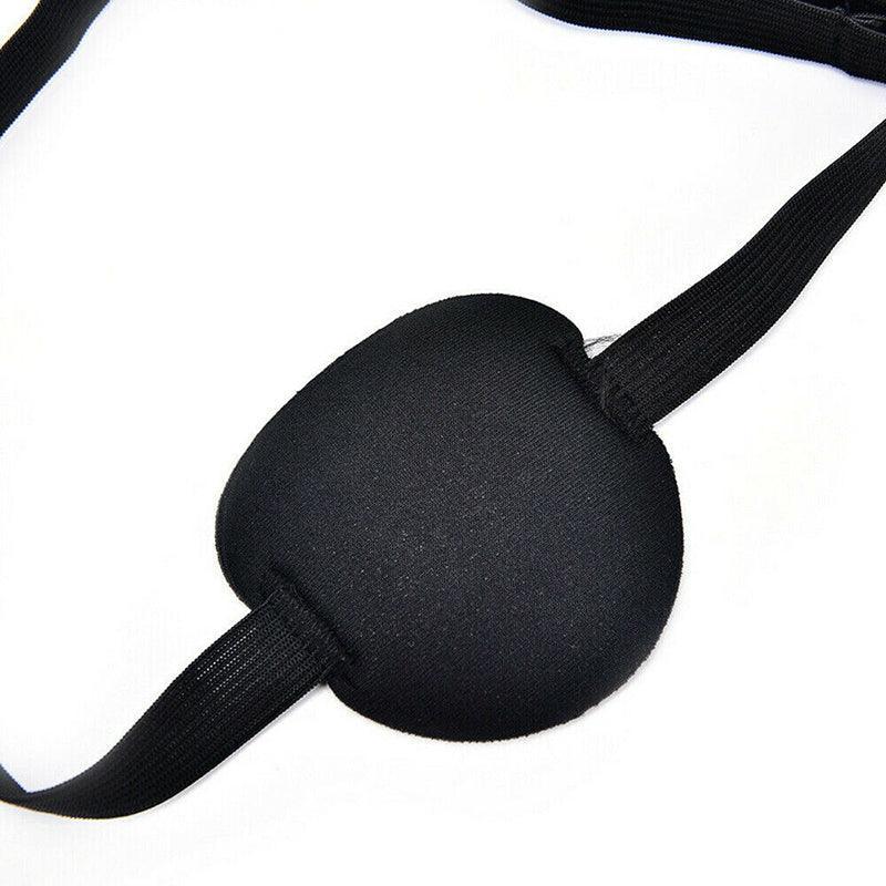1/2/3/4/5Pcs Adjustable Strap Eye Patch Soft Concave Design Washable Black Cover-4