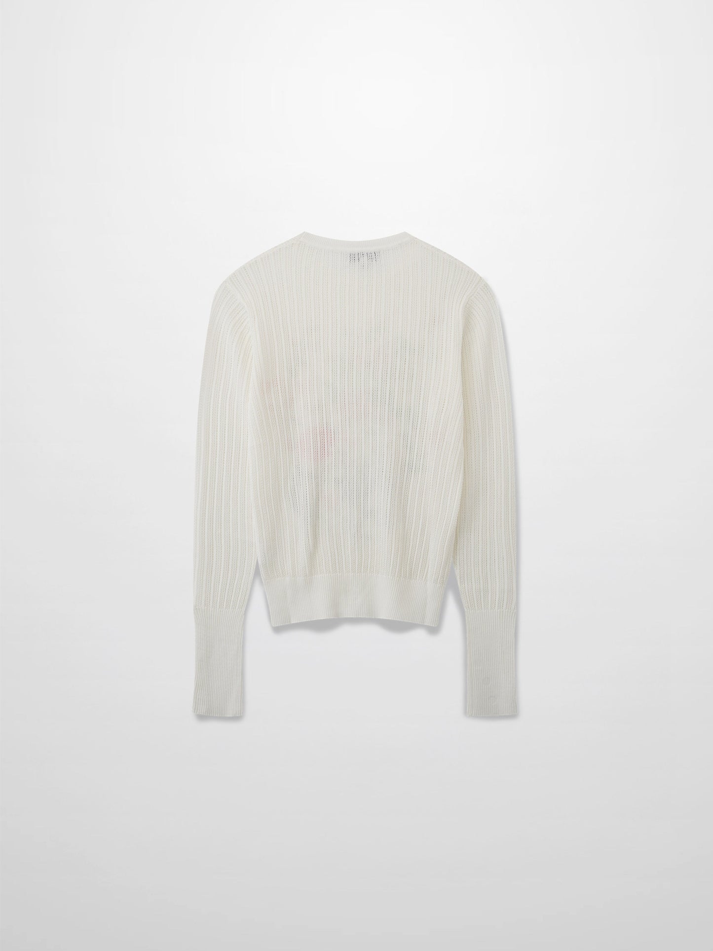Printed Pointelle Sweater-White-2