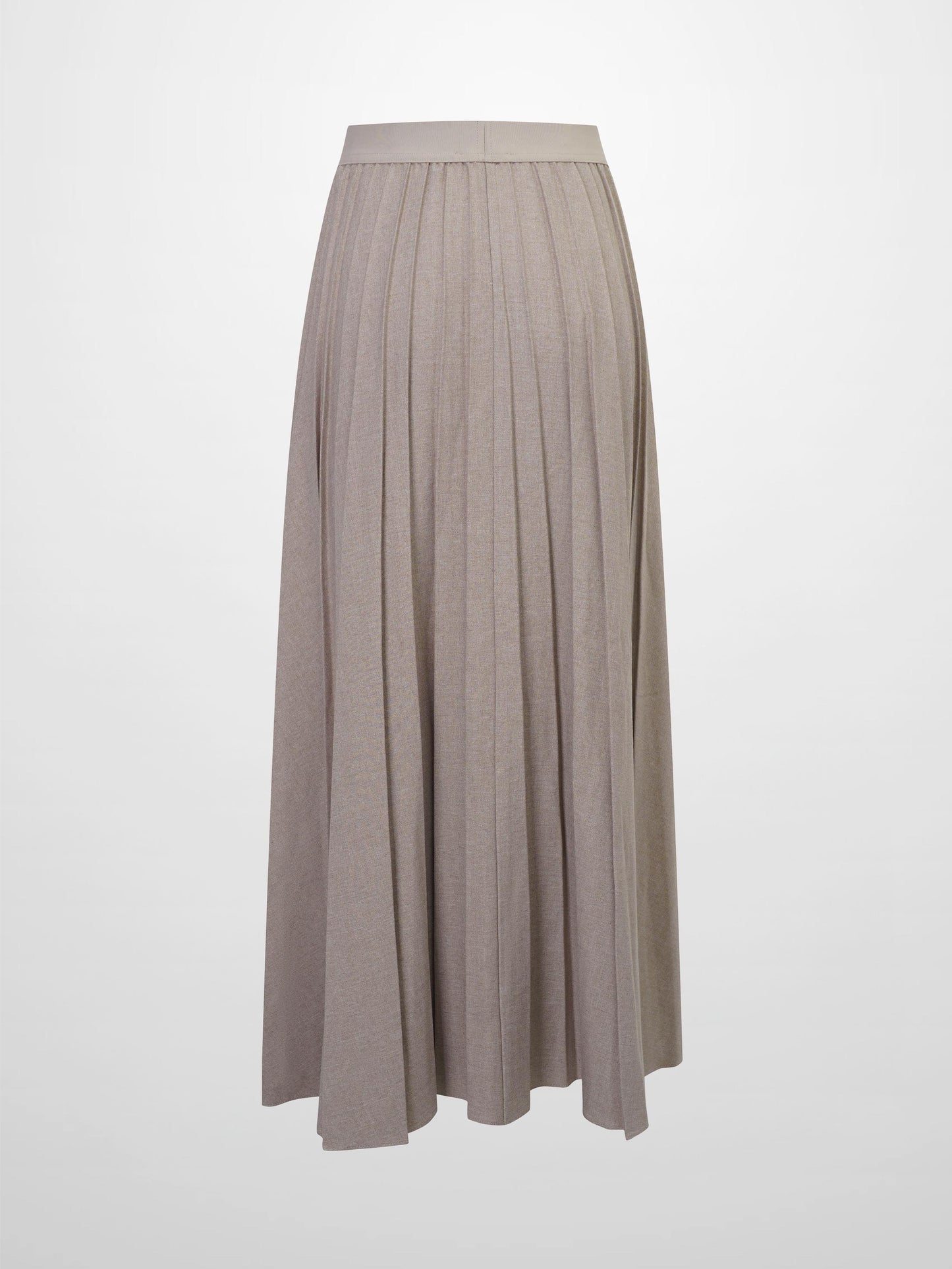 Marni Pleated Skirt 37"-Mocha Mousse-2