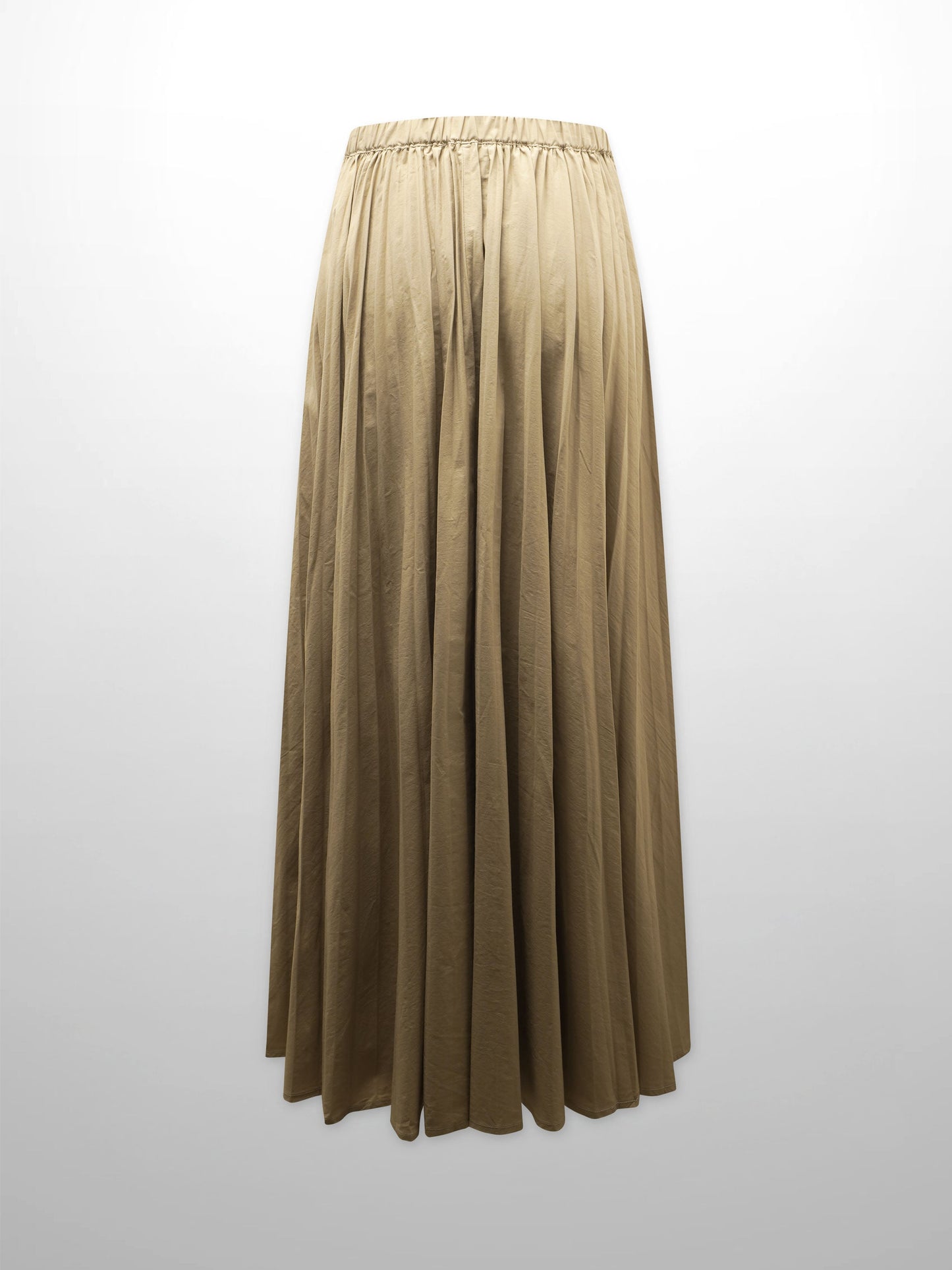 Micro Pleat Elastic Waist Skirt-Sand-1