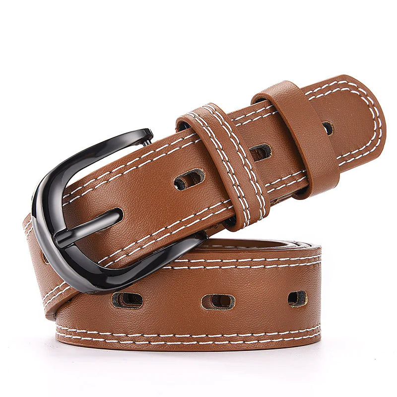 Luxury Women's Leather Belts - High Quality & Decorative