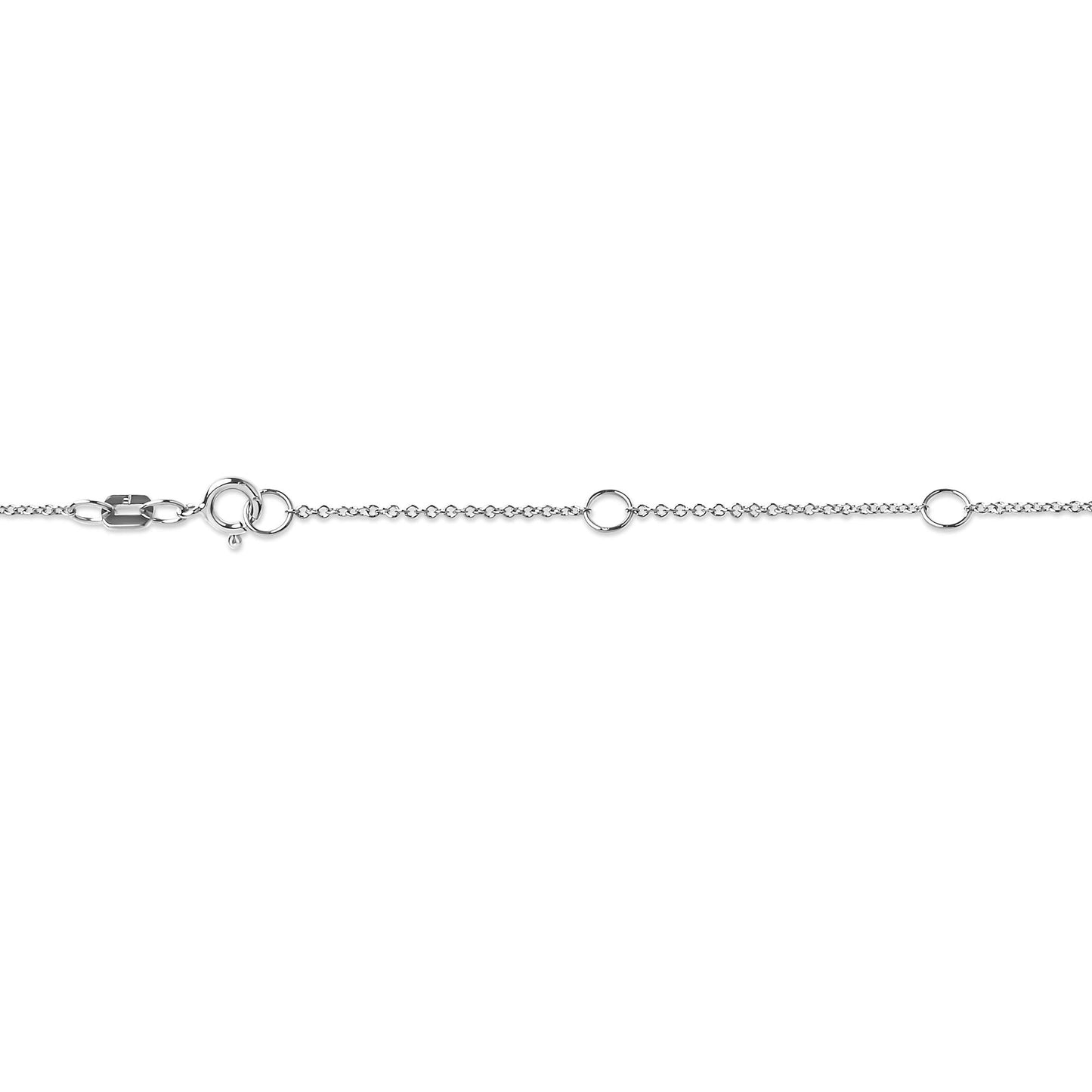 10K White Gold 1/5 Carat Round Brilliant-Cut Diamond Modern Bezel-Set Solitaire 16"-18" Pendant Necklace (H-I Color, SI2-I1 Clarity)-4