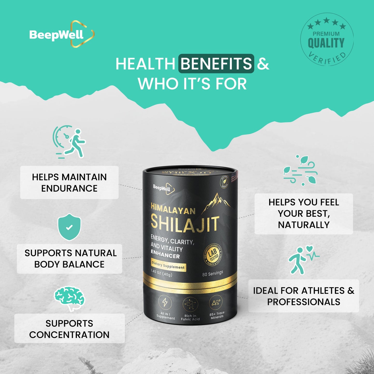 BeepWell Himalayan Shilajit Resin – Mineral-Rich Resin with Fulvic Acid – 1.40 oz – Approx. 80 Servings-4