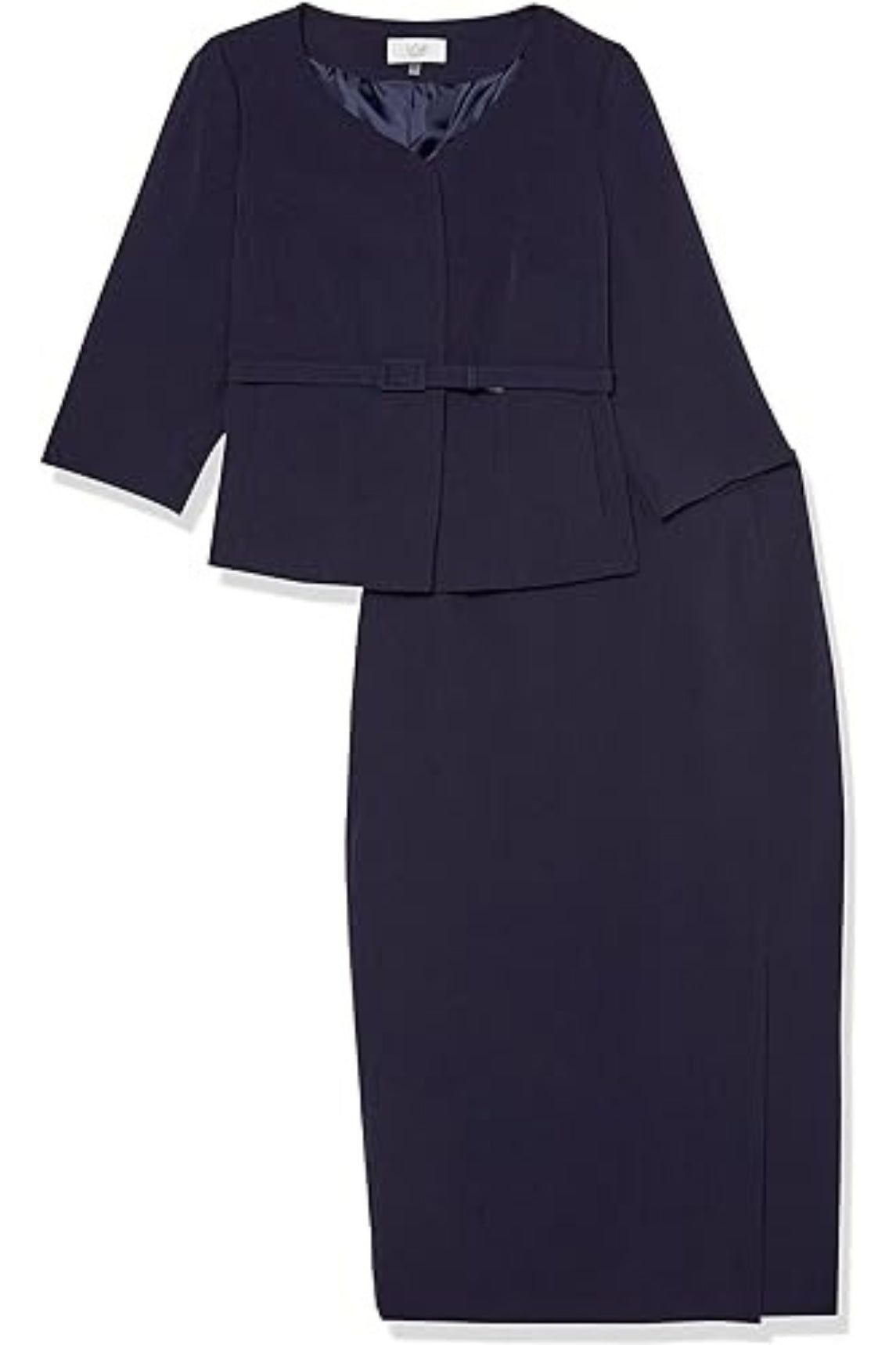 Le Suit Jacket and Skirt Suit (Plus Size)-3