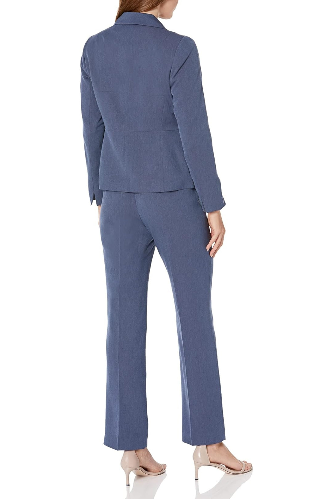 Le Suit Crepe One Button Notch Collar Pant Suit-1