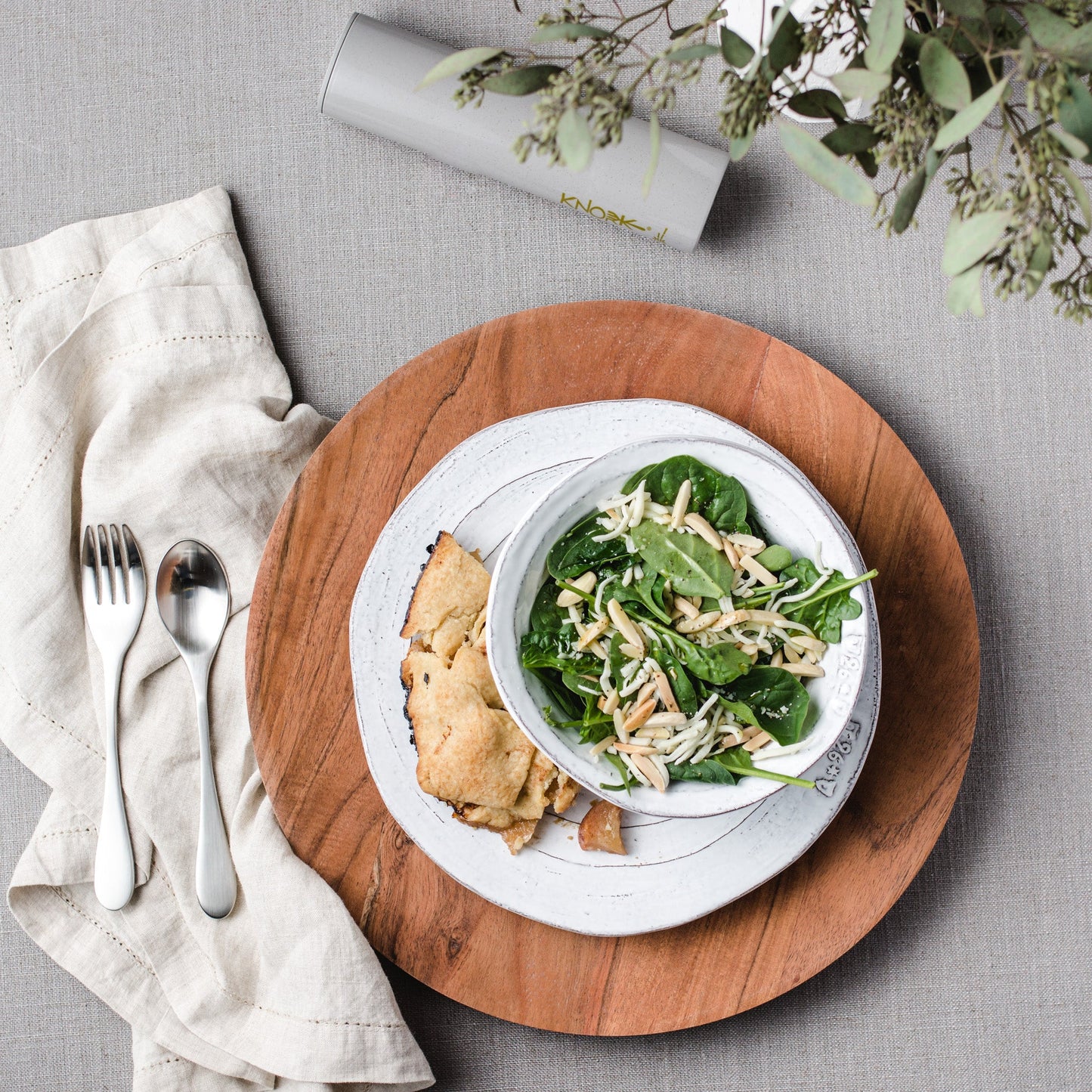 Eco Travel Set, 2 Piece Utensil Plus Case, Silver-2