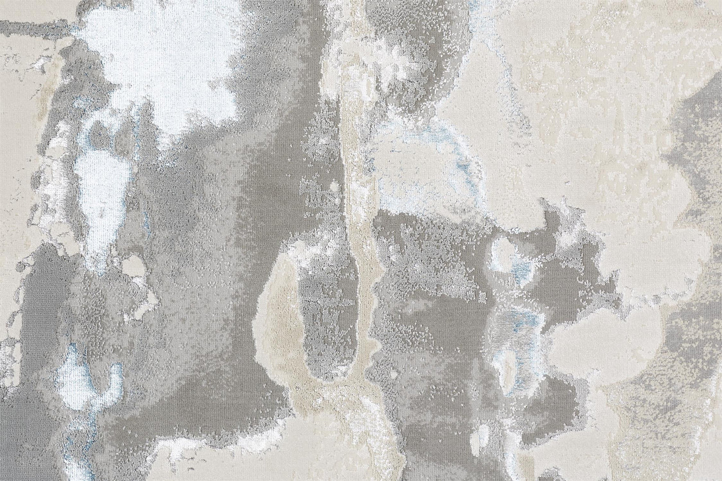 12' X 18' Gray Ivory And Blue Abstract Area Rug-4