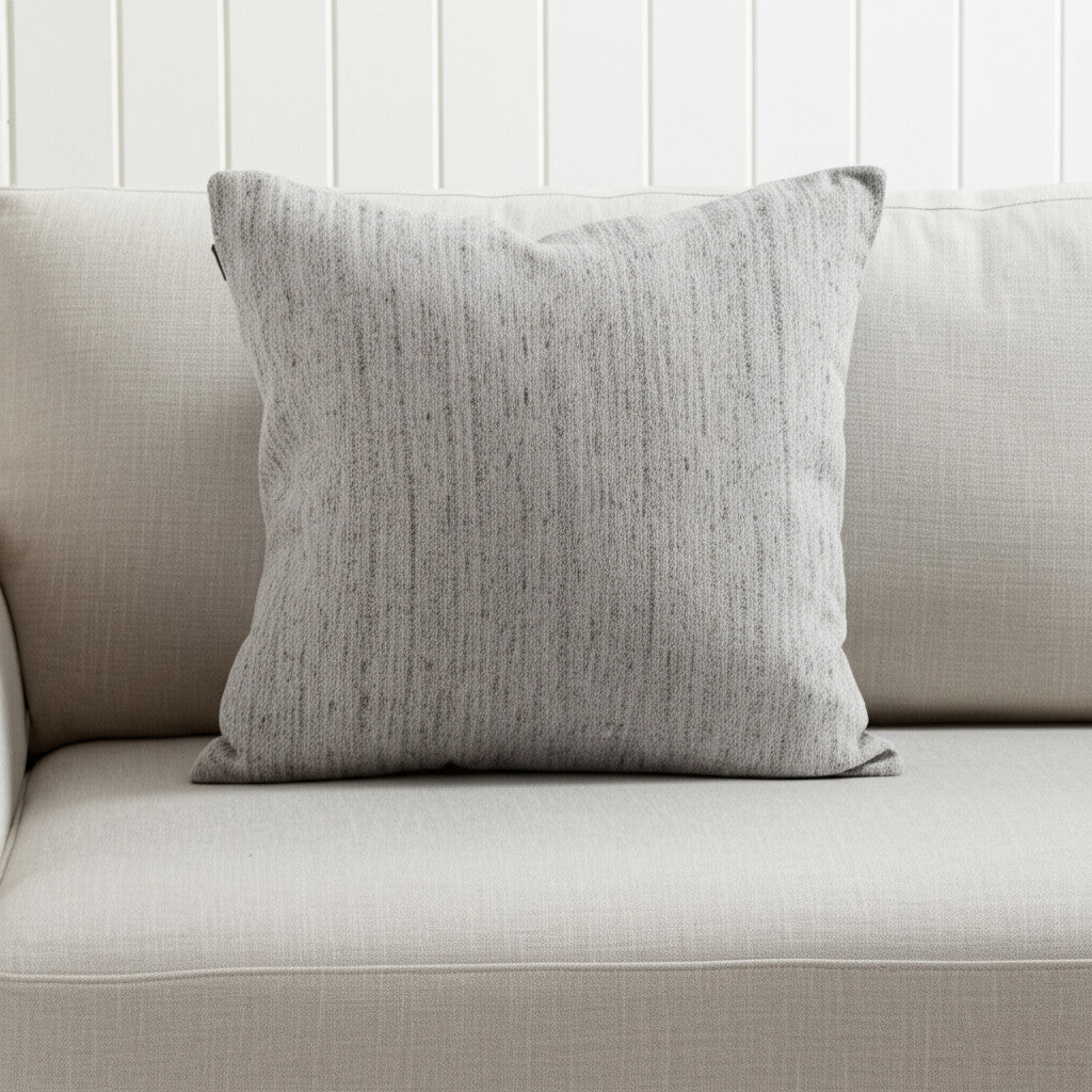 20" Gray Wool Throw Pillow-0