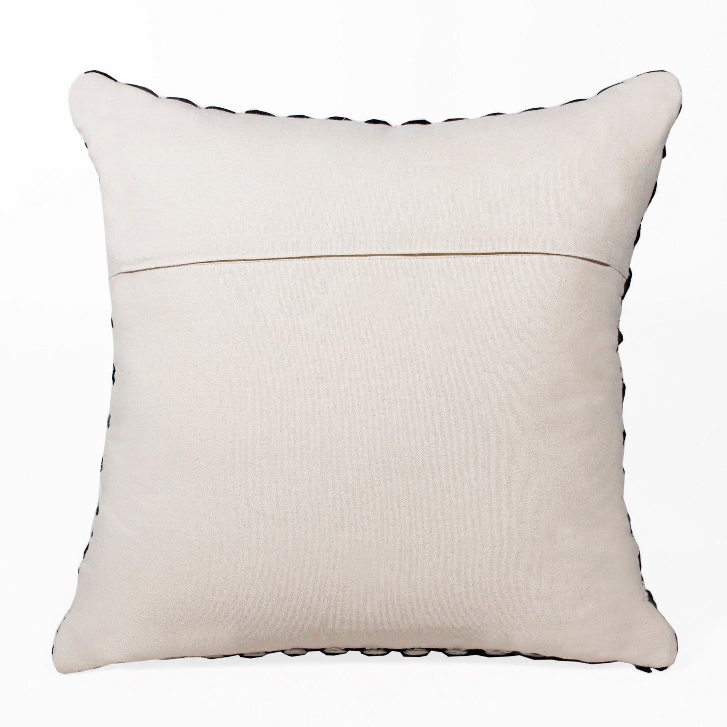 20" X 20" Black And White Polyester Chevron Zippered Pillow-5