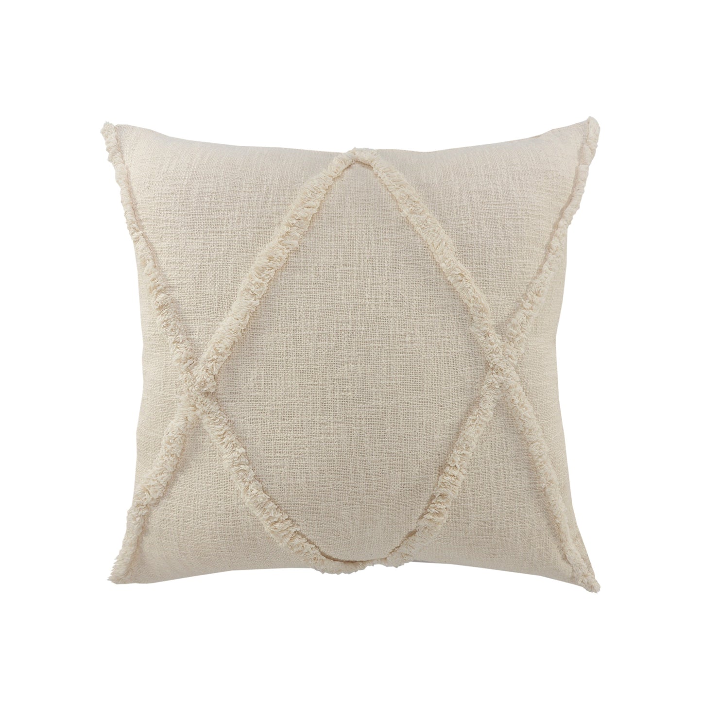 26" X 26" Ivory 100% Cotton Zippered Pillow-0