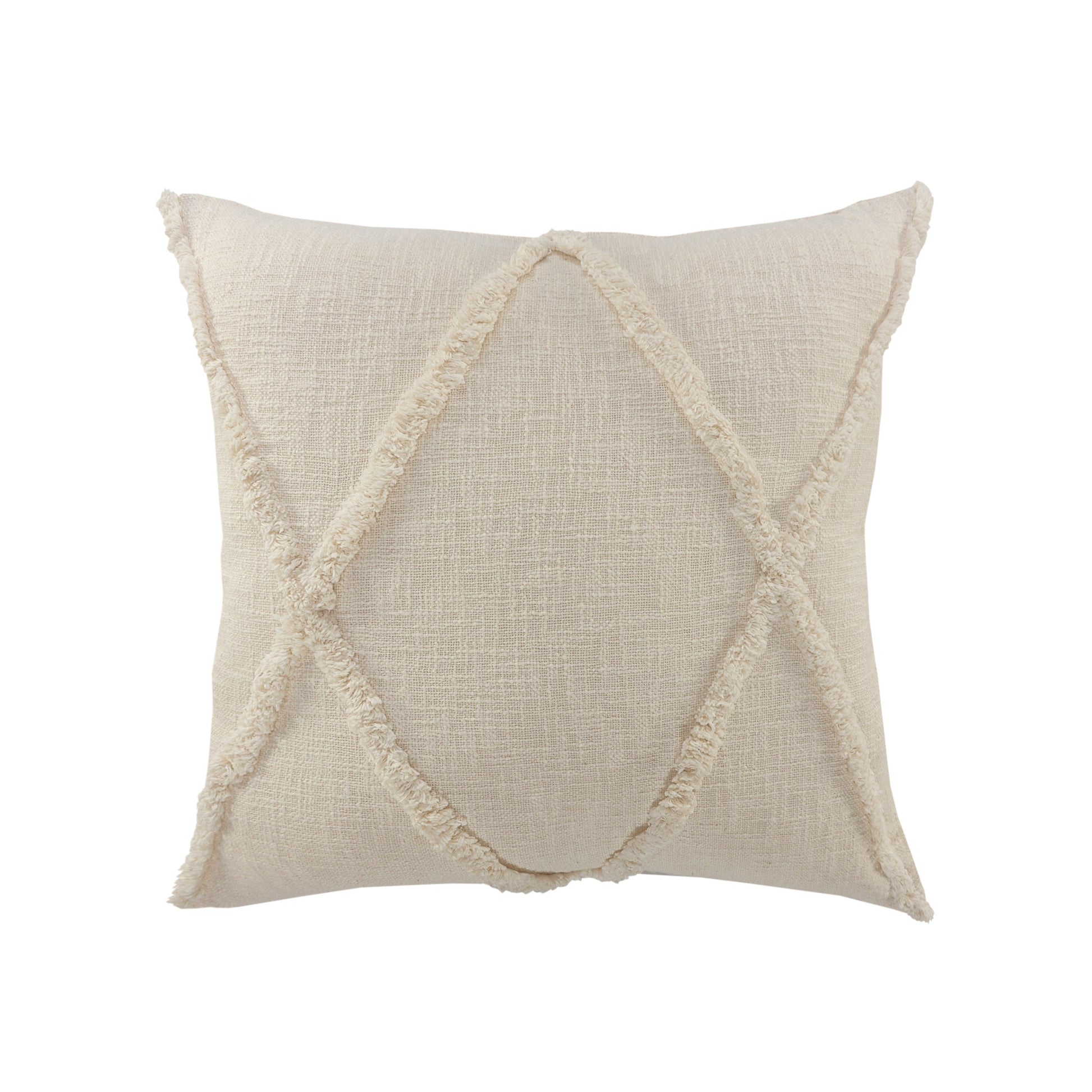 26" X 26" Ivory 100% Cotton Zippered Pillow-0