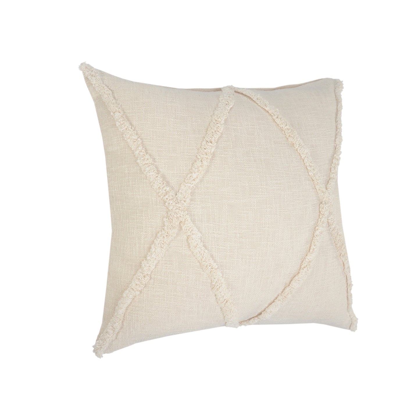 26" X 26" Ivory 100% Cotton Zippered Pillow-2