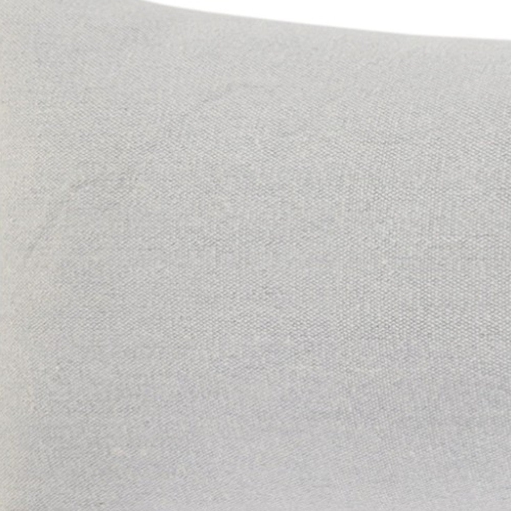14" X 36" Light Gray Cotton Throw Pillow-7