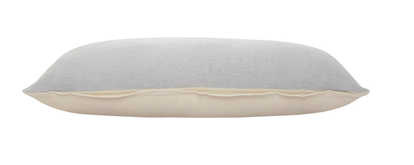 14" X 36" Light Gray Cotton Throw Pillow-2