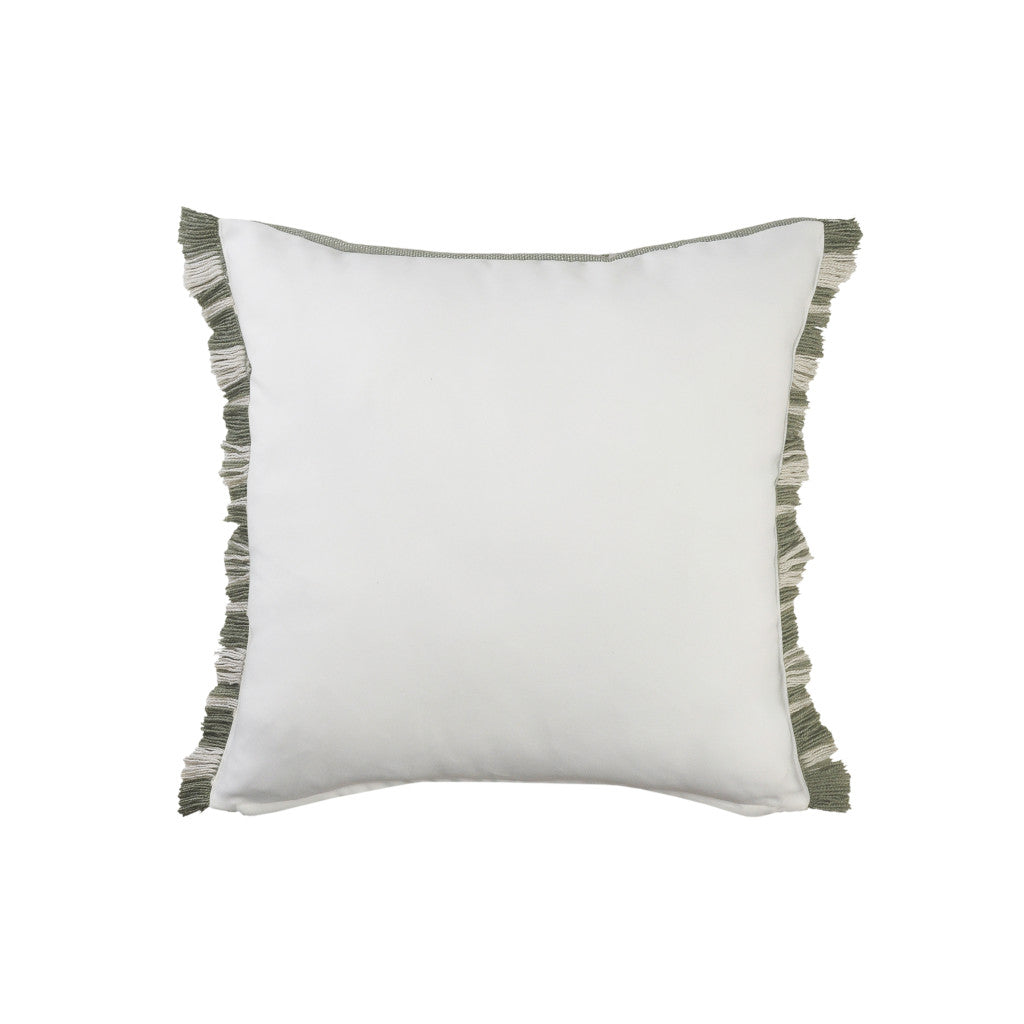 24" X 24" Green Zippered Coastal Indoor Outdoor Throw Pillow-3