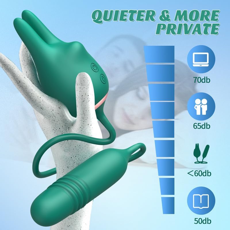 LustRabbit Thrusting Dildo Clitoral Vibrator-4