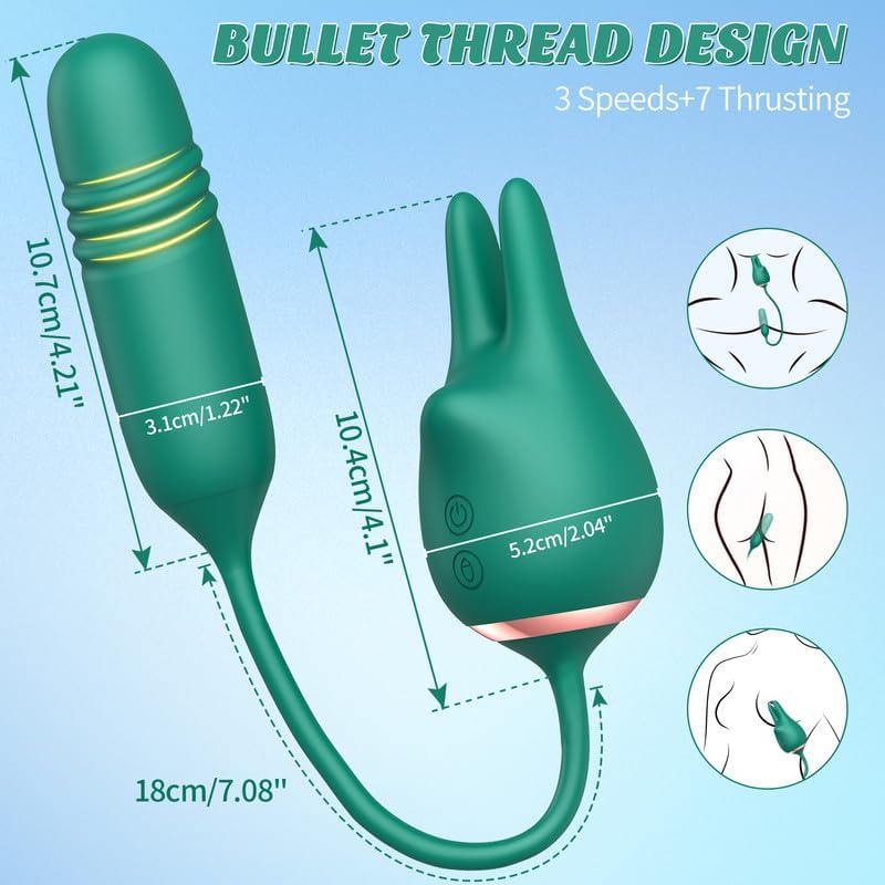 LustRabbit Thrusting Dildo Clitoral Vibrator-3