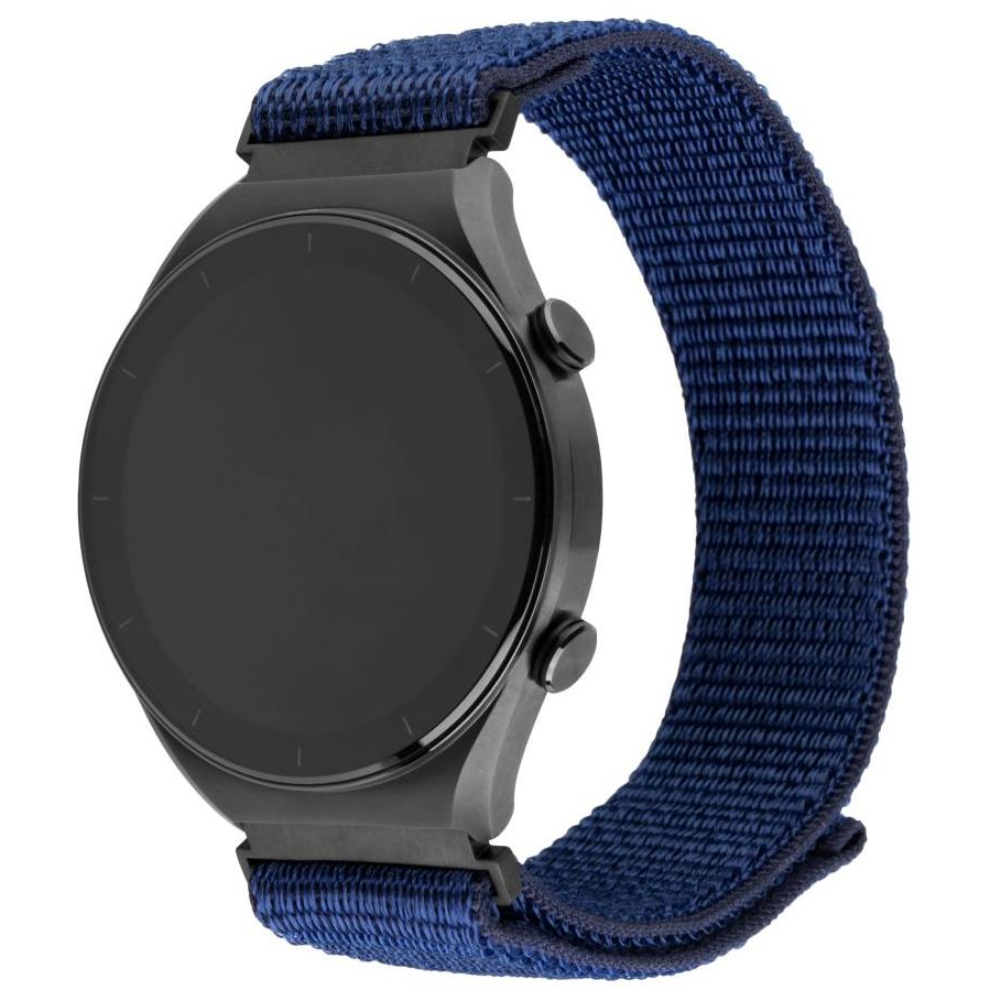Curea smartwatch, FIXED, nylon, 20 mm, bleumarin (FIXNST2-20MM-DBL)-0