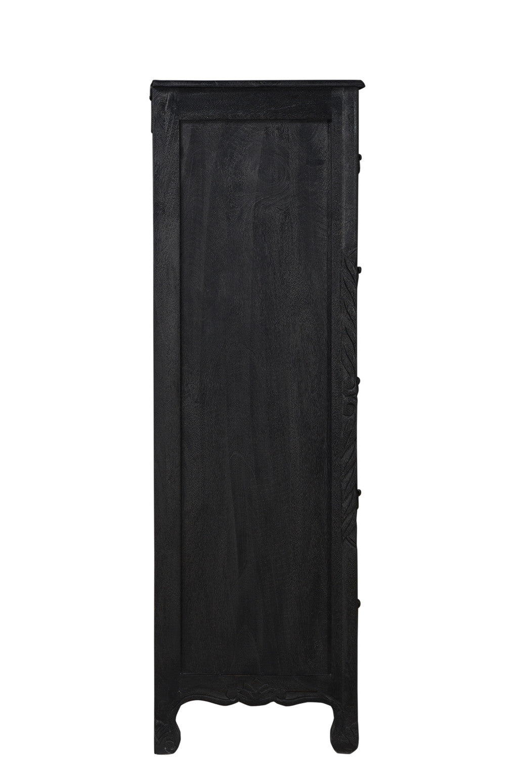 35" Black Solid Wood Six Drawer Chest-3