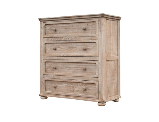 40" Natural Solid Wood Four Drawer Chest-0