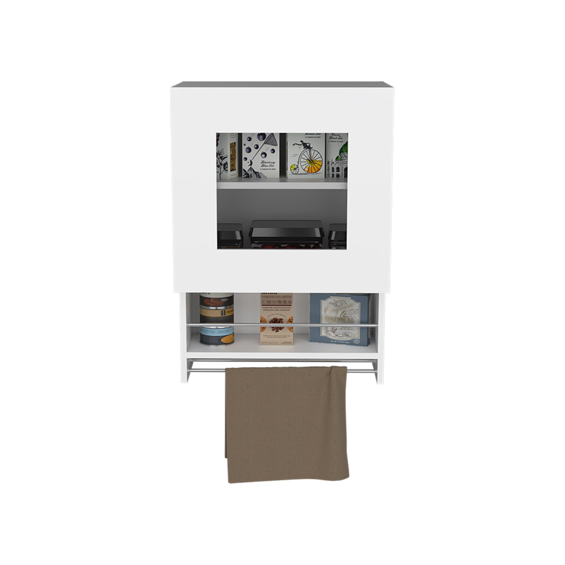 20" White Wall mounted Accent Cabinet With One Shelf-3
