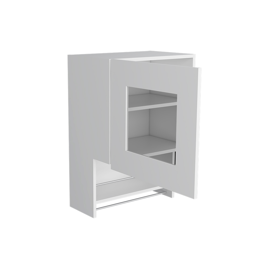 20" White Wall mounted Accent Cabinet With One Shelf-4