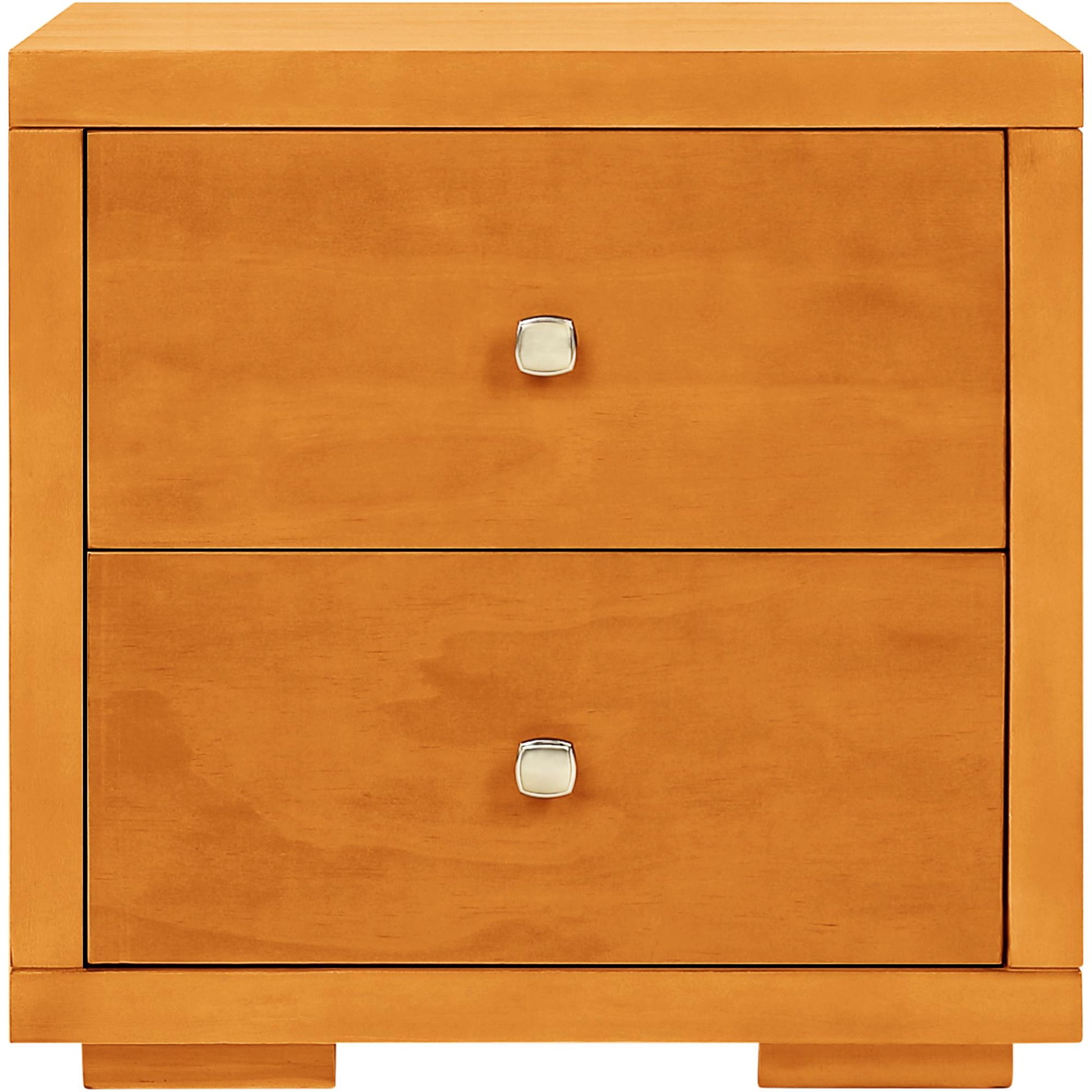 19" Light Brown Solid and Manufactured Wood Two Drawer Nightstand-2