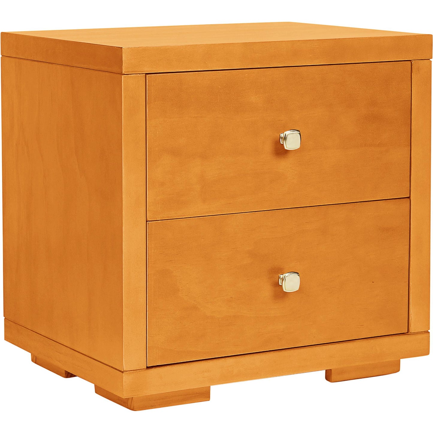 19" Light Brown Solid and Manufactured Wood Two Drawer Nightstand-3