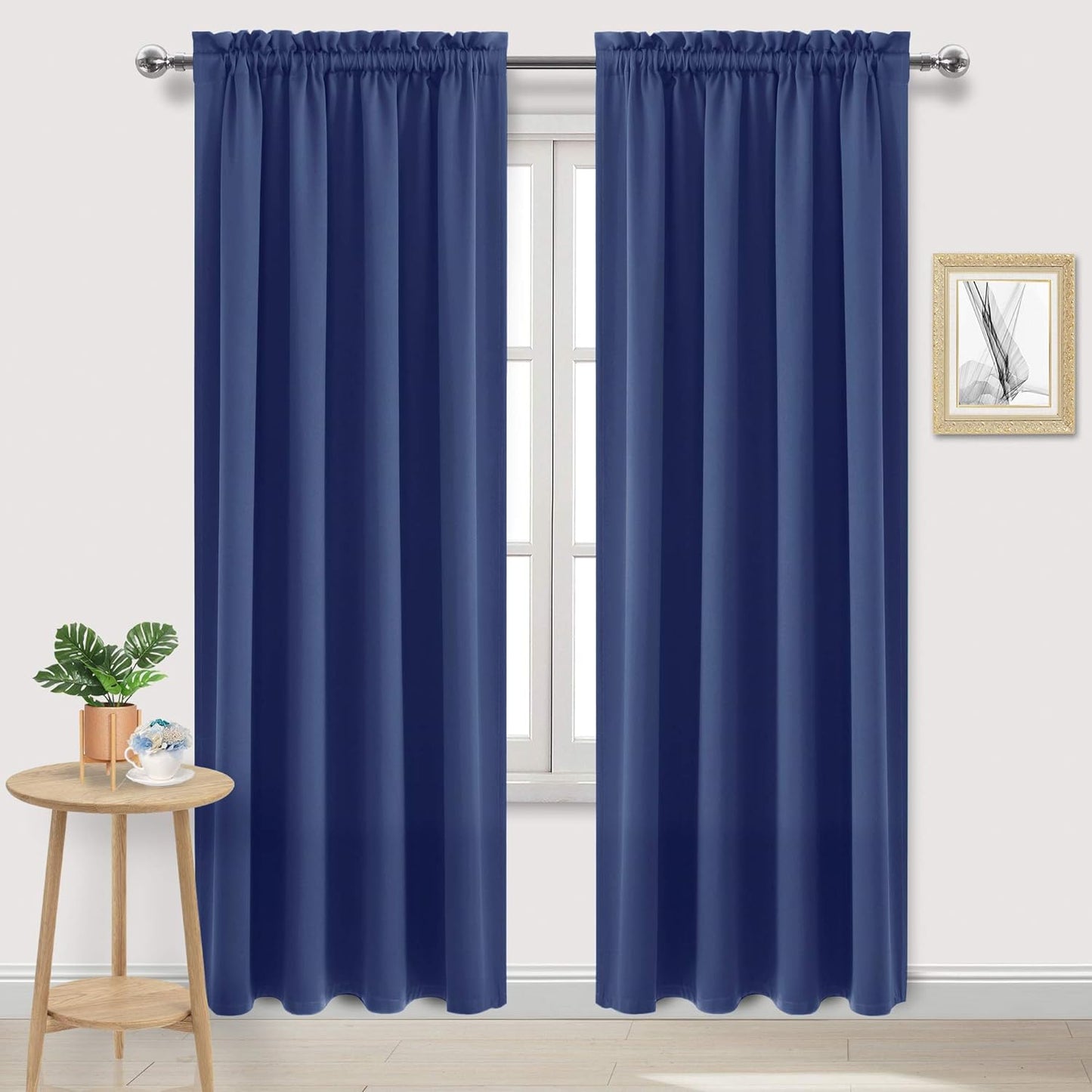 DWCN Rod Pocket Blackout Curtains, Set of 2 Panels-8