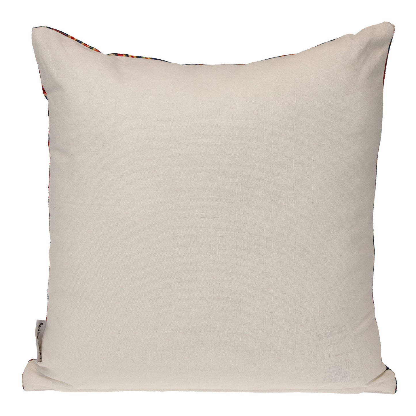 18" Blue and Red Cotton Throw Pillow-2