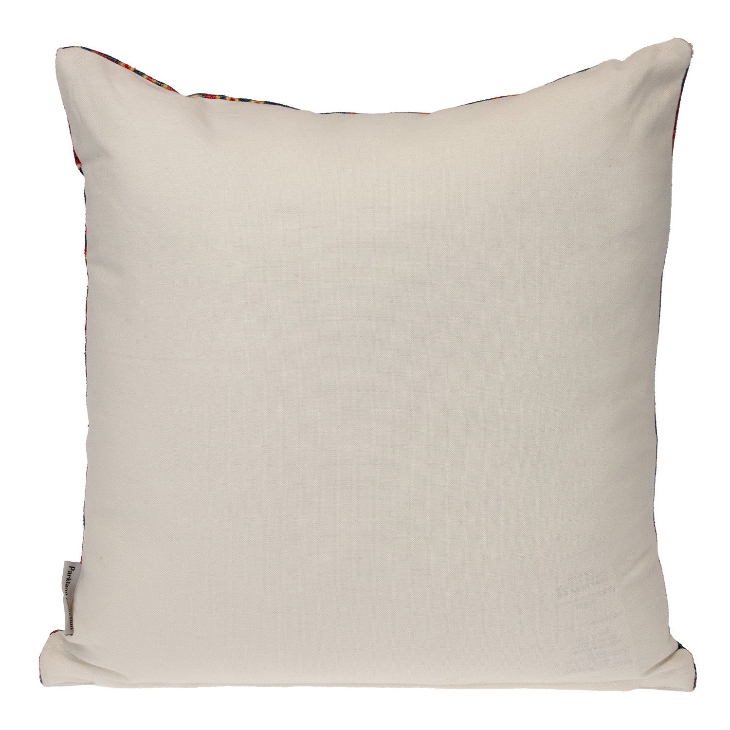 18" Blue and Red Cotton Throw Pillow-2