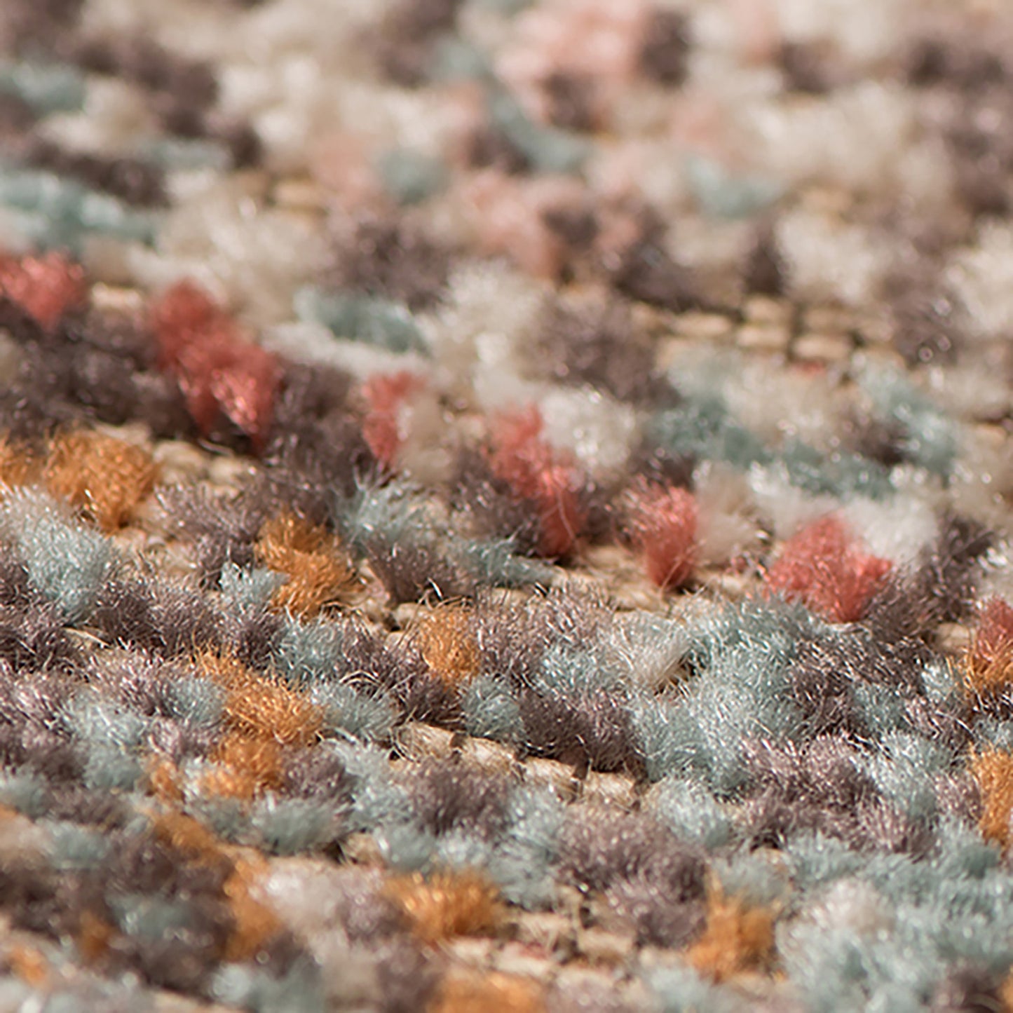 7' Beige Gray and Taupe Medallion Power Loom Runner Rug-7