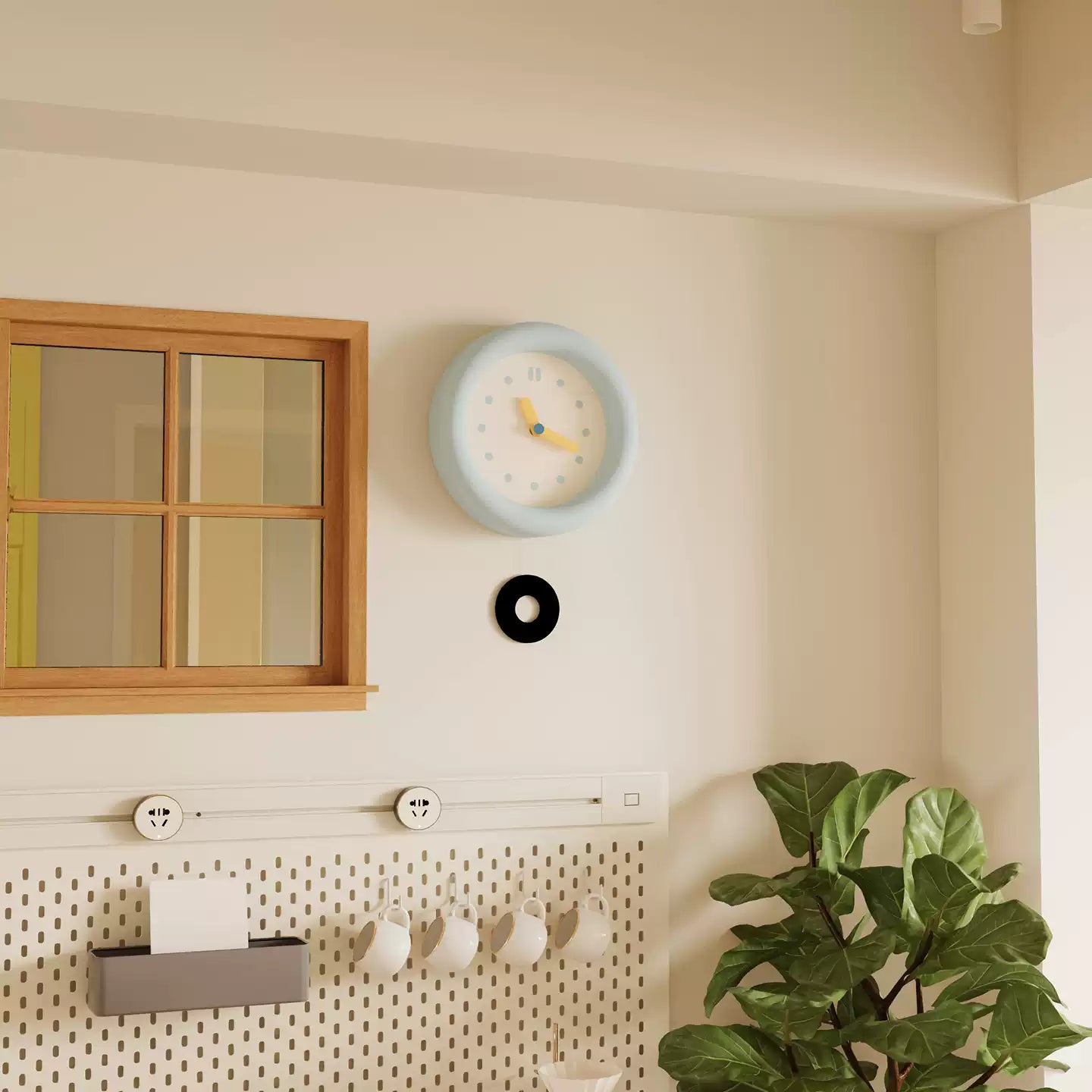 Baby Blue Wall Clock-4