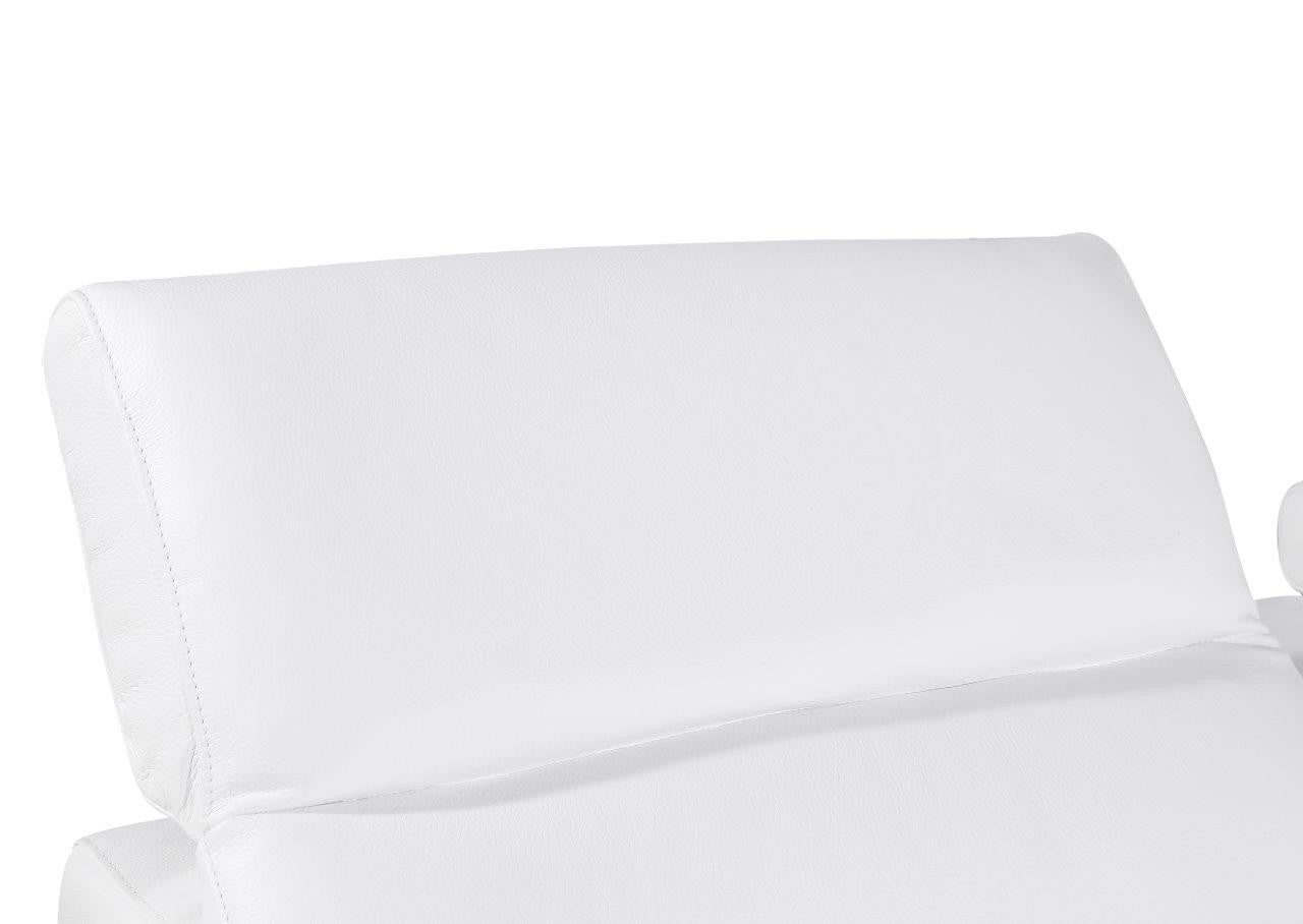 White Italian Leather Modular L Shaped Five Piece Corner Sectional-6