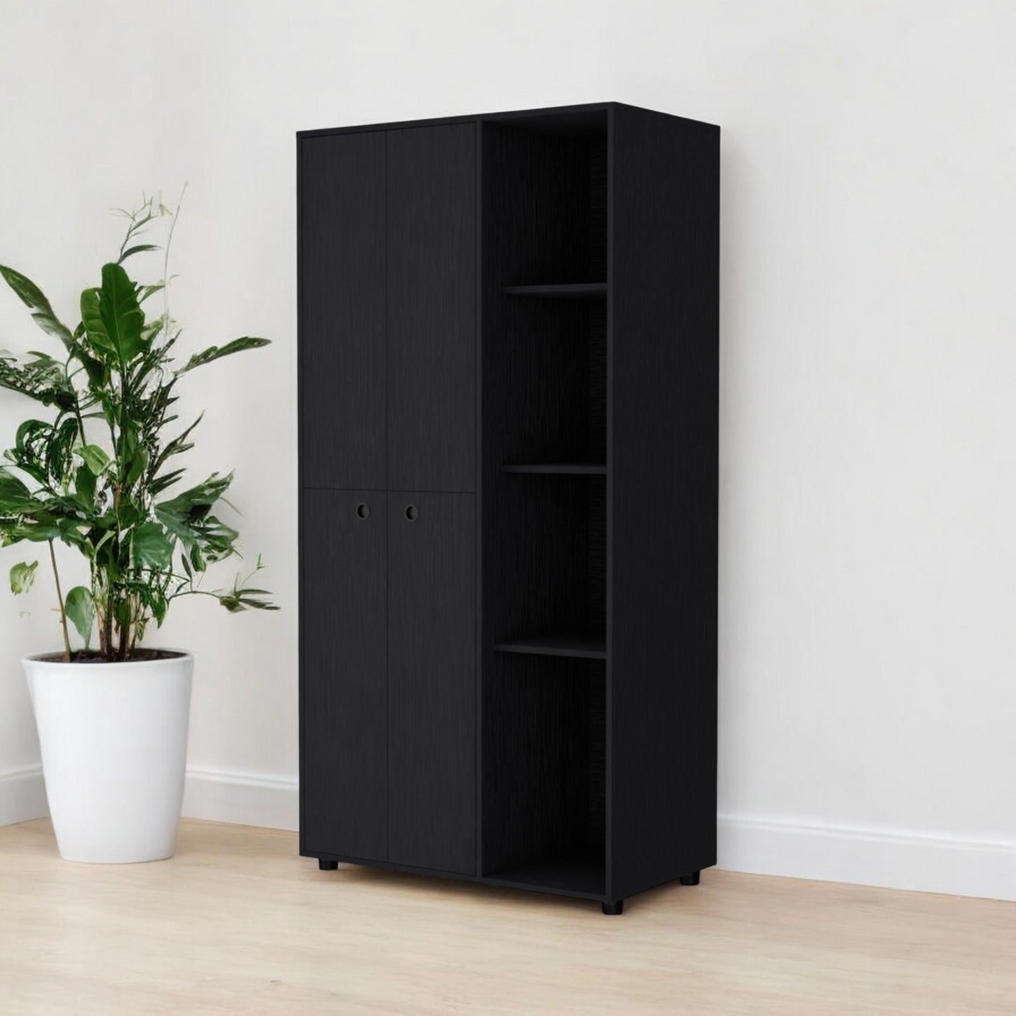 35" Black Drawer Dresser-1