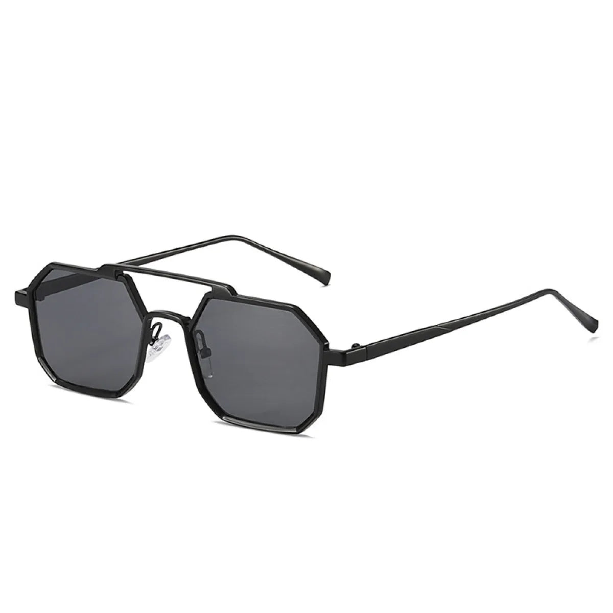 Geometric Top Bar Fashion Sunglasses – Trendy Metal Frame Eyewear