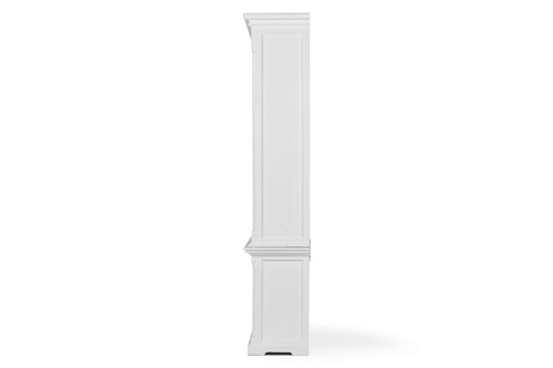 65" White Solid Wood Frame Dining Hutch With Fourteen Shelves-2