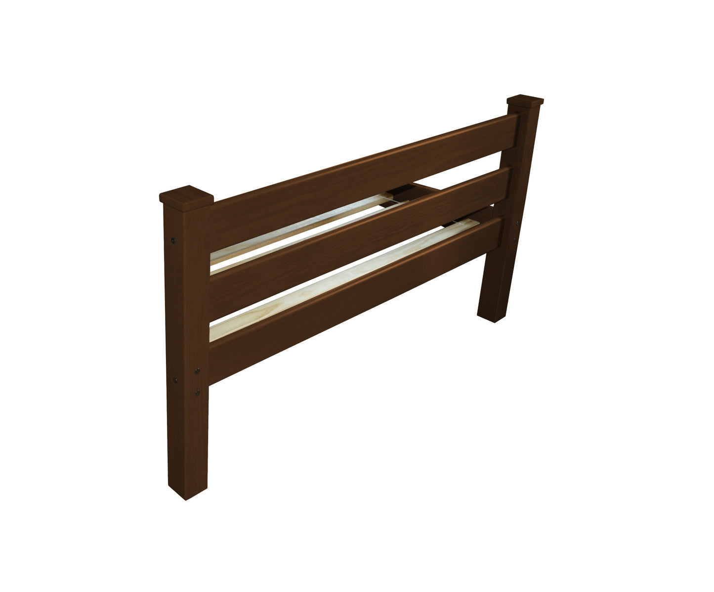 Brown Solid Wood Queen Bed Frame-3