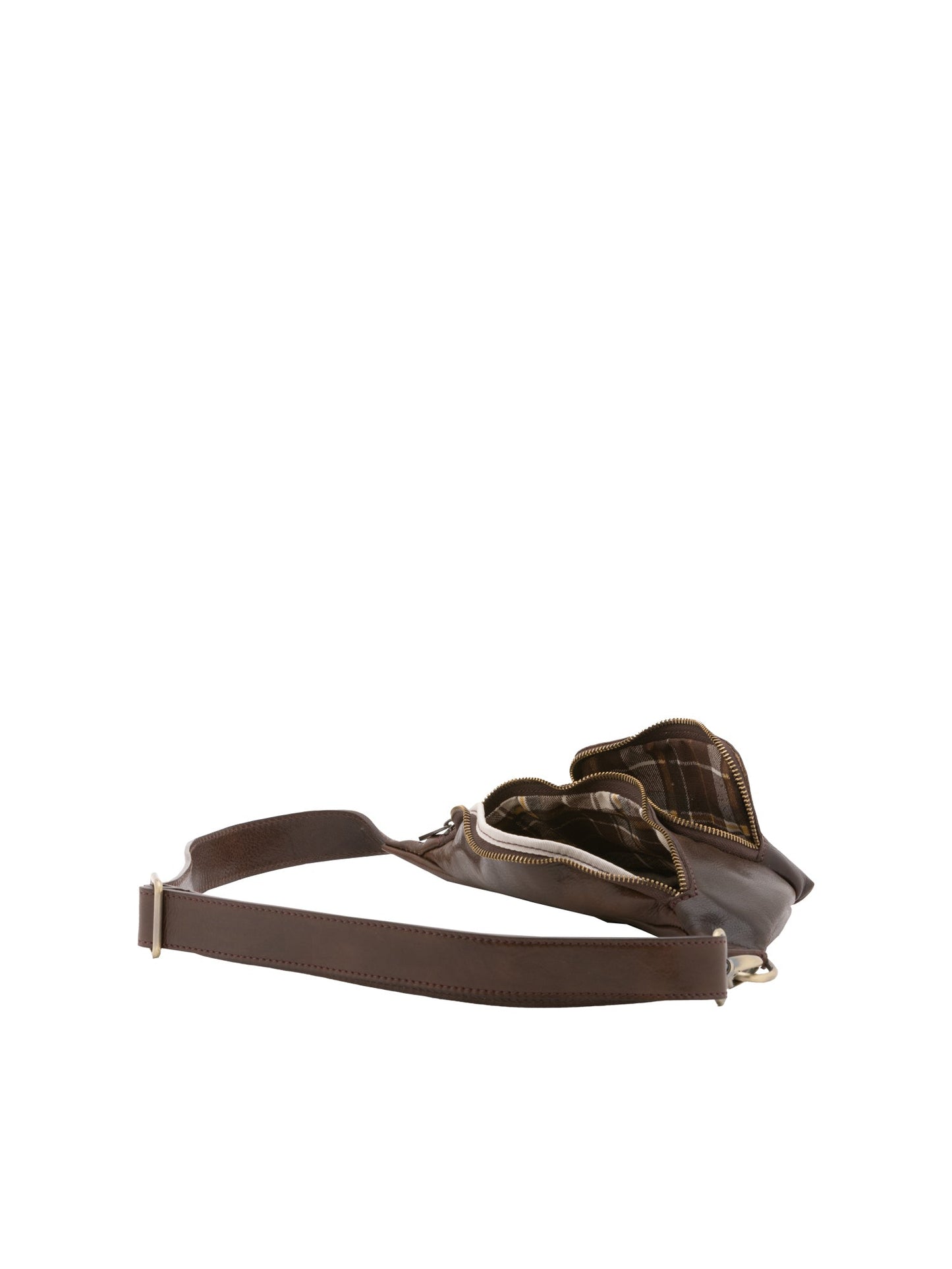 Marsupio da uomo In Vera pelle Made in Italy 30x15x8,5 cm-4