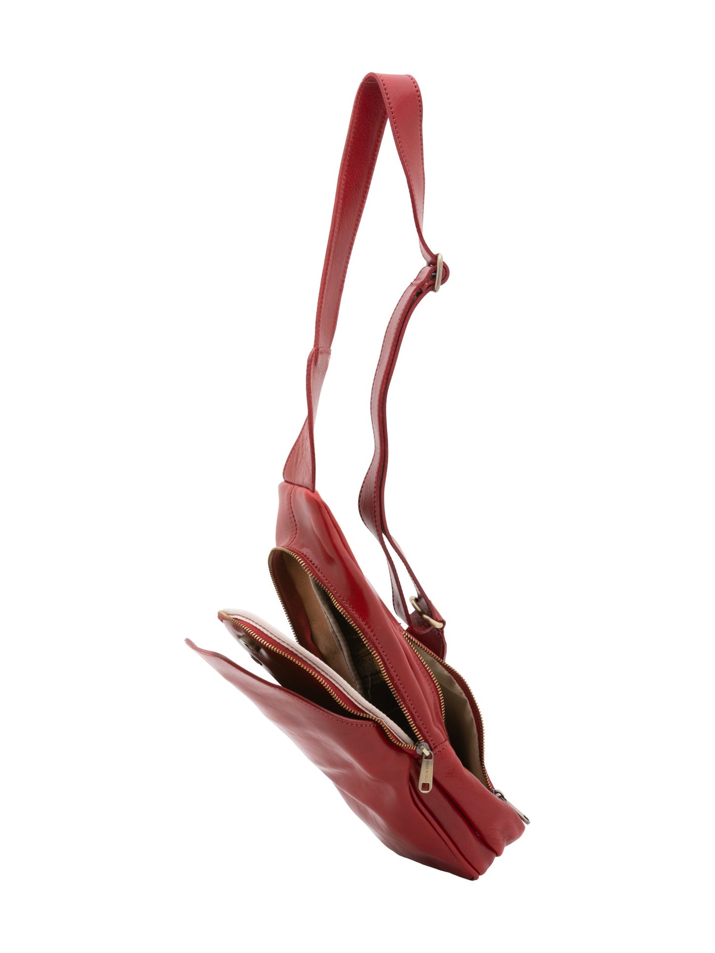 Marsupio da uomo In Vera pelle Made in Italy 33x17x7 cm-4