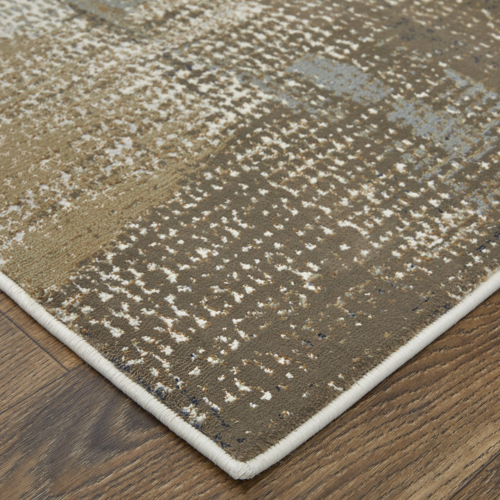 8' X 10' Ivory Gray and Brown Abstract Power Loom Area Rug-8